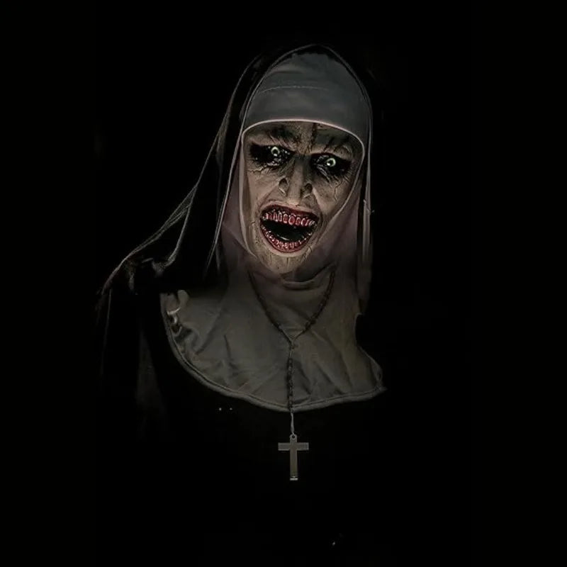 Scary Nun Halloween Horror Ghost Face Mask | Adult Cosplay
