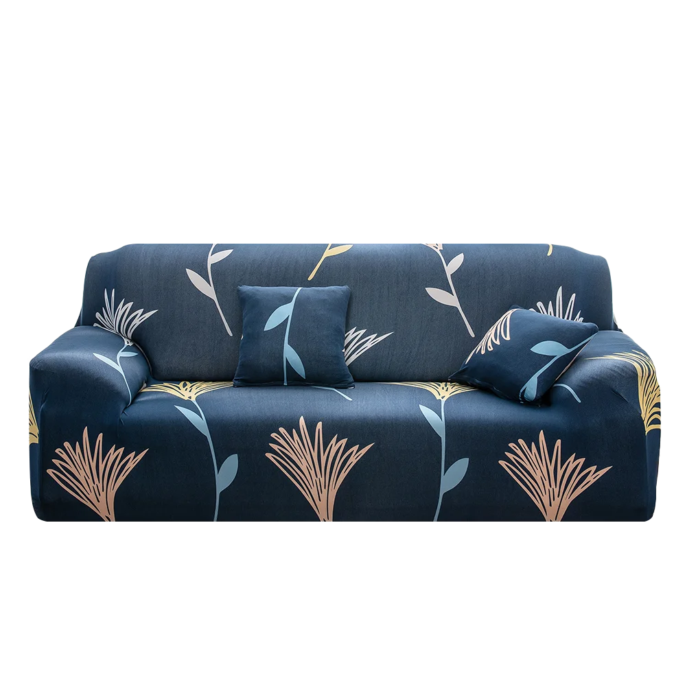 Stretch Sofa Cover Universal Printed Sofa Slipcover Loveseat Couch Cover Polyester Furniture Protector Cover with 1Pc Pillowcase Peaceful Pleasures Health and Wellness JC092R 1-seater 90-140cm