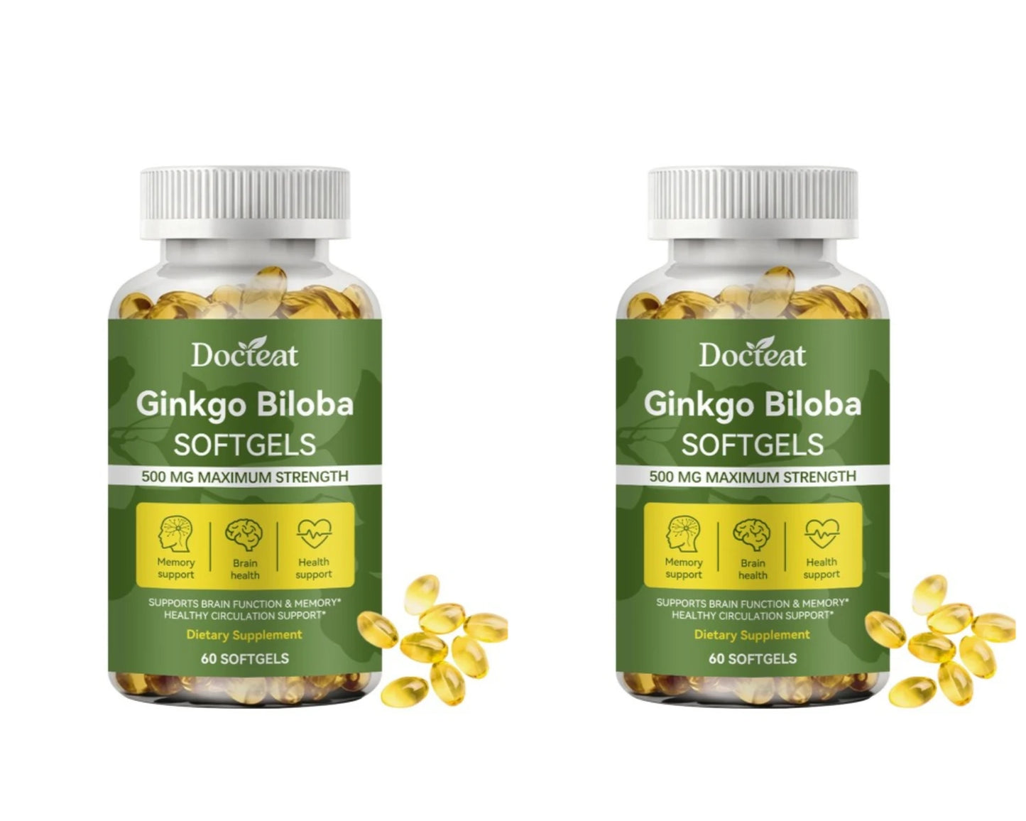 Ginkgo Biloba Extract 500mg Cognitive Wellness | 60 Softgels