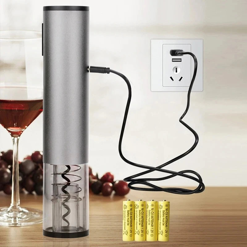 New Premium Electric Wine Opener Automatic Corkscrew Wine Bottle Opener Wine Corkscrew Automatic Screwdriver Wine Opening Gadget Peaceful Pleasures Health and Wellness