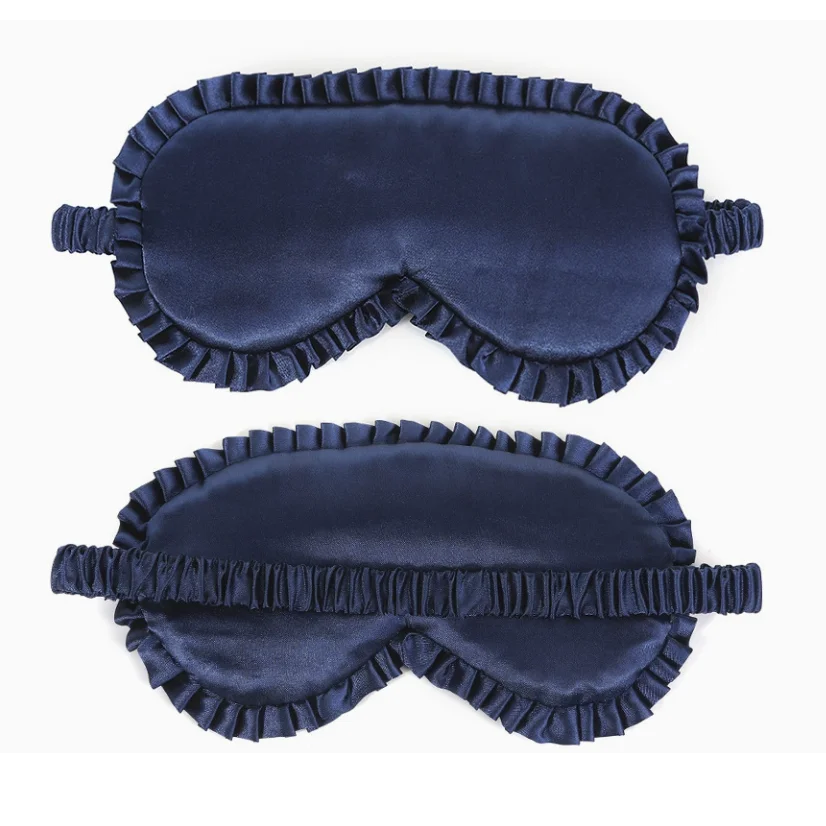 Premium Silk Sleep Eye Mask – Lace Trim Lightproof Blindfold