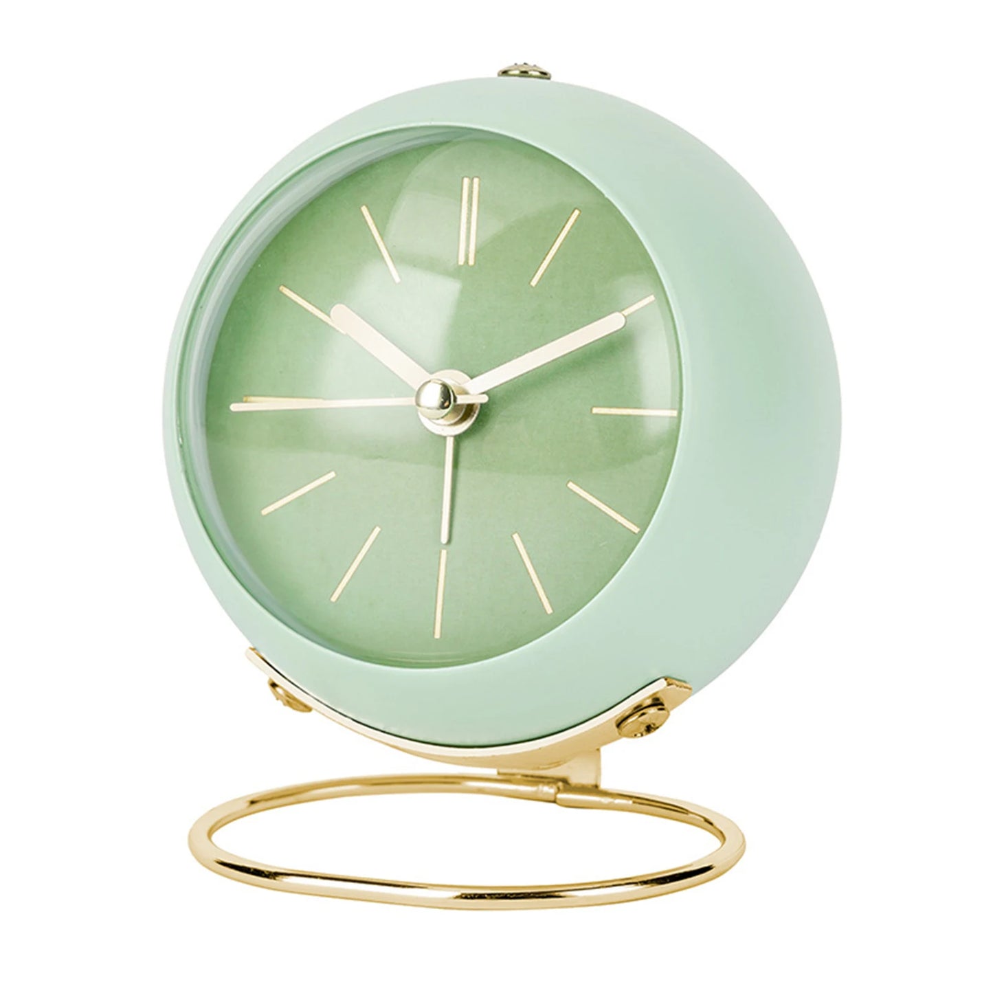 Silent Analog Alarm Clock with Night Light – Compact & Portable