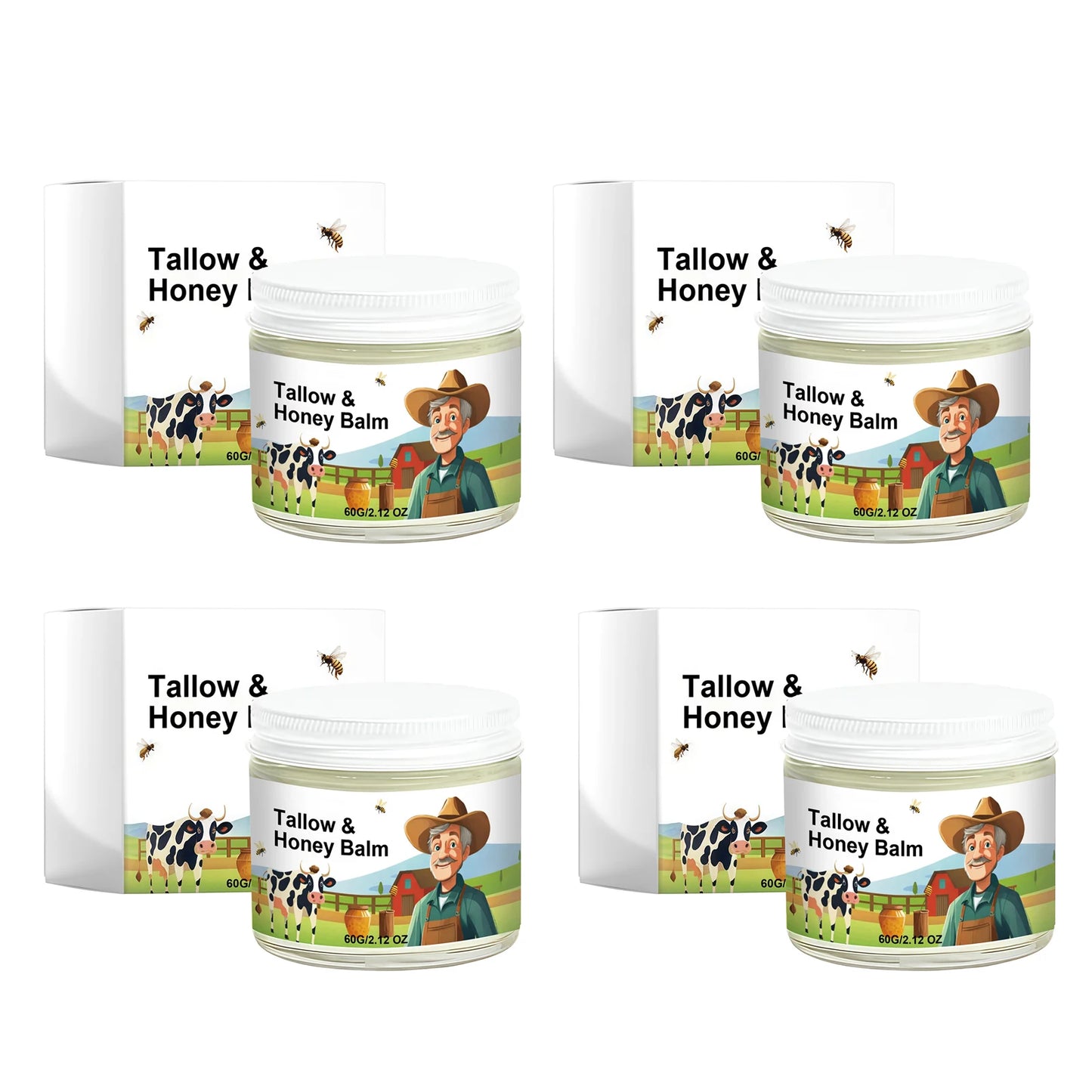 Tallow Honey Balm Facial Cream – Moisturize & Repair Dry Skin Facial Moisturizer Cream Peaceful Pleasures Health and Wellness BUY 2 GET 2 FREE