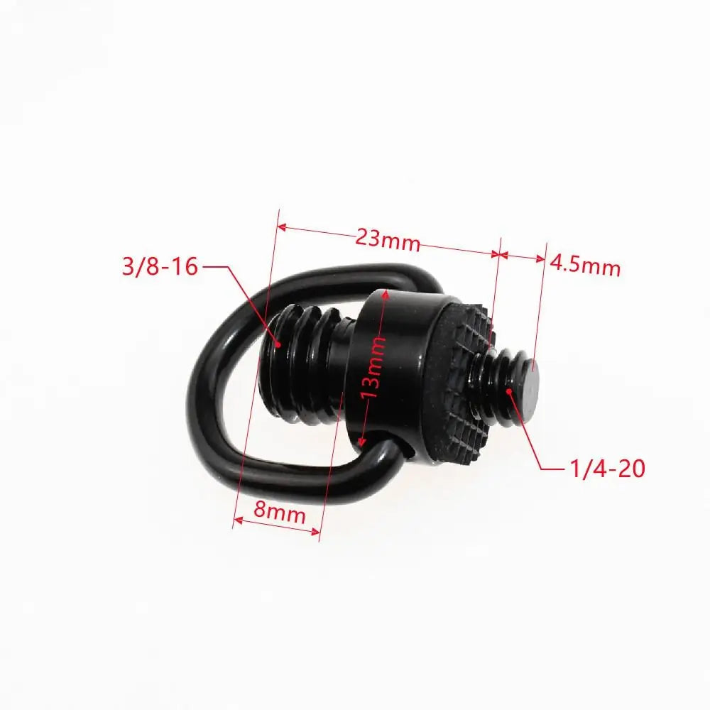 1/4 Inch Camera Screw Connection Ring D Ring Shoulder Strap Safety Screw Black Connection Adapter Camera Quick Strap Ring Peaceful Pleasures Health and Wellness A3