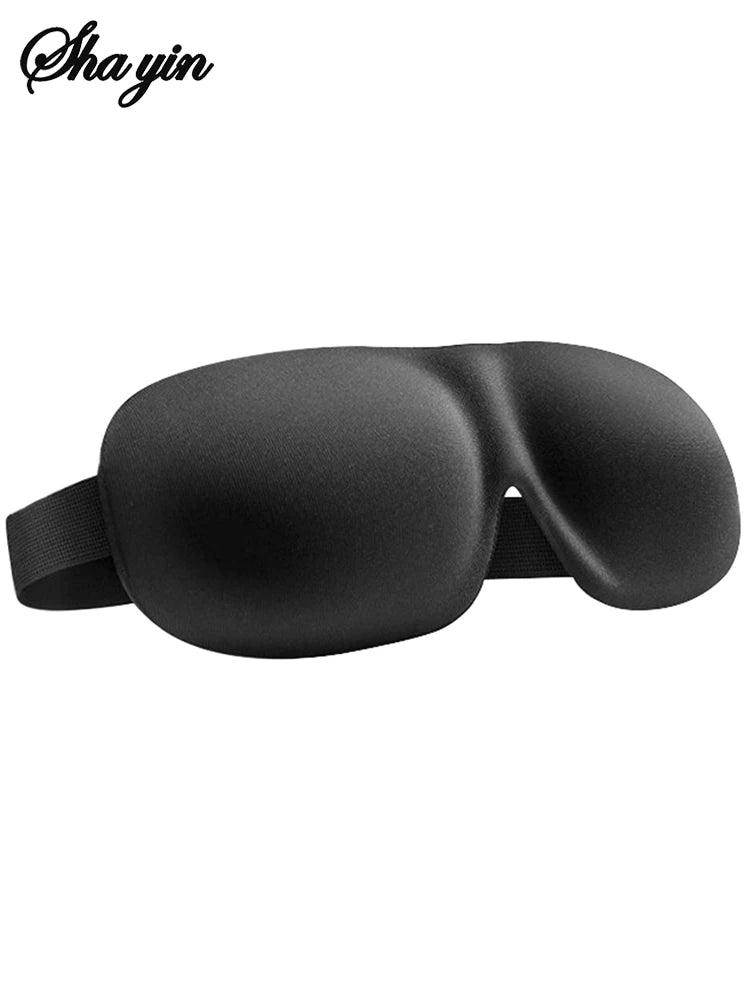 3D Sleep Mask Blindfold Sleeping Aid Soft Memory Foam Eye mask for Sleeping Travel Blockout Light Slaapmasker Eye Cover Peaceful Pleasures Health and Wellness black