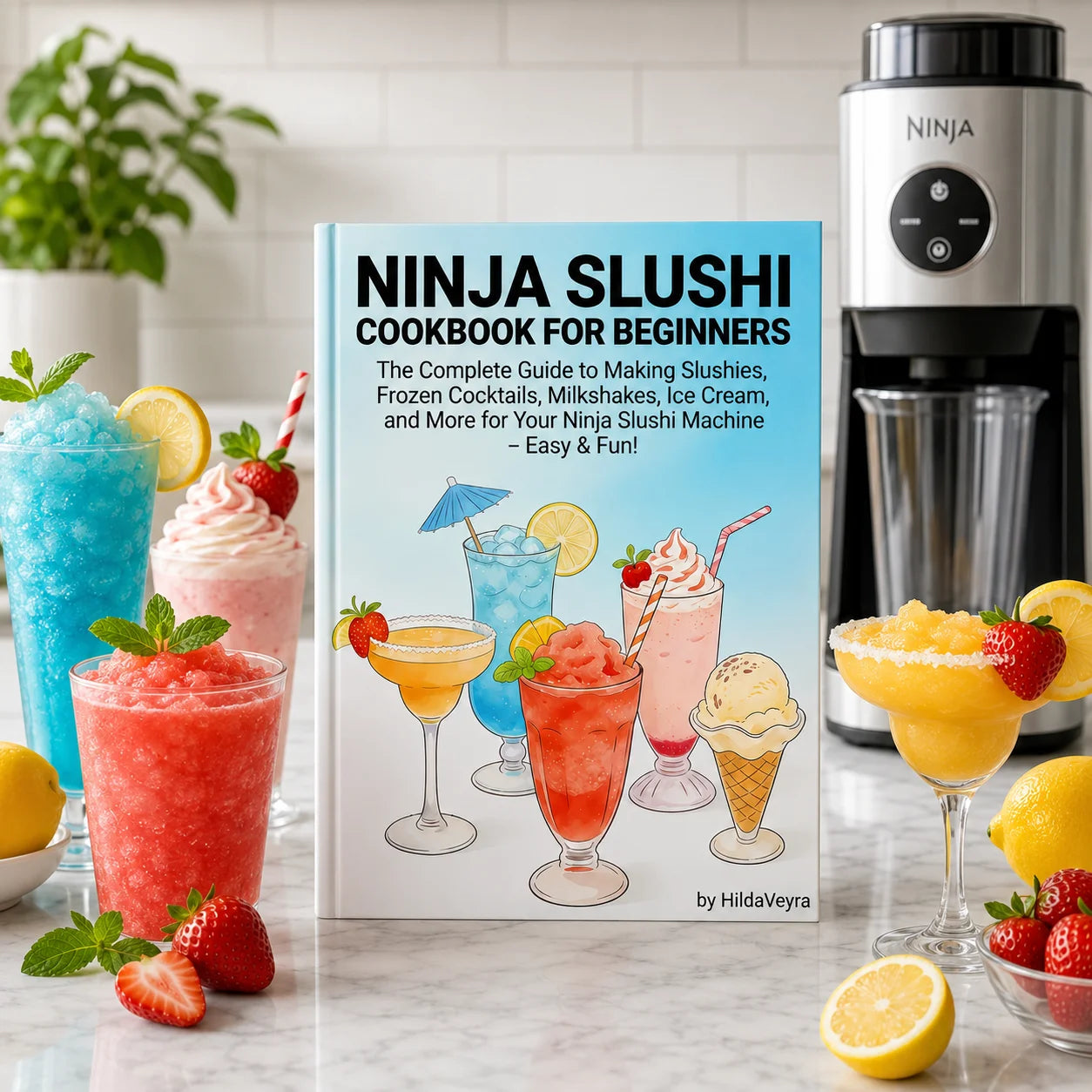 Ninja Slushi Cookbook A5 Guide Beginners Slushies Milkshakes Ice