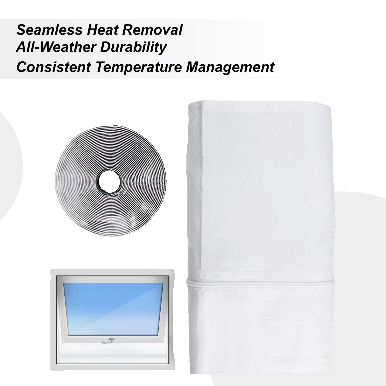 Portable Air Conditioner Window Seal Kit Casement AC Window Vent Seal Kit Insulation Accessories Stop Air Exchange for Home Peaceful Pleasures Health and Wellness