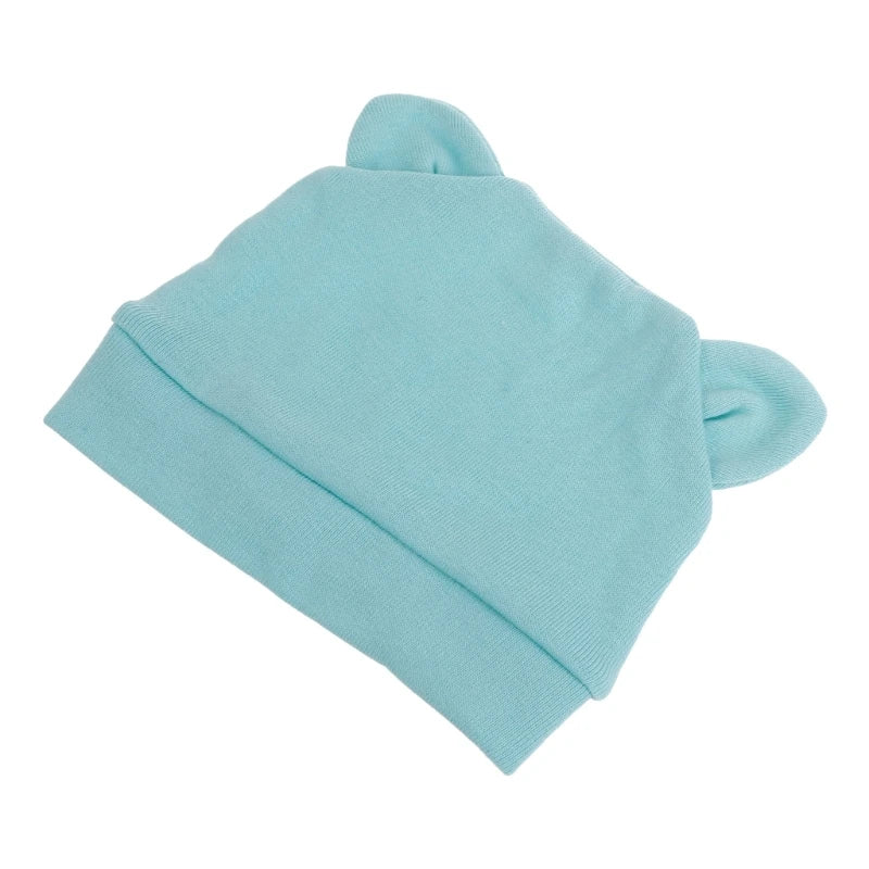 Infant Cotton Baby Bonnet Hospital Hat | Soft Solid Color 0-24M
