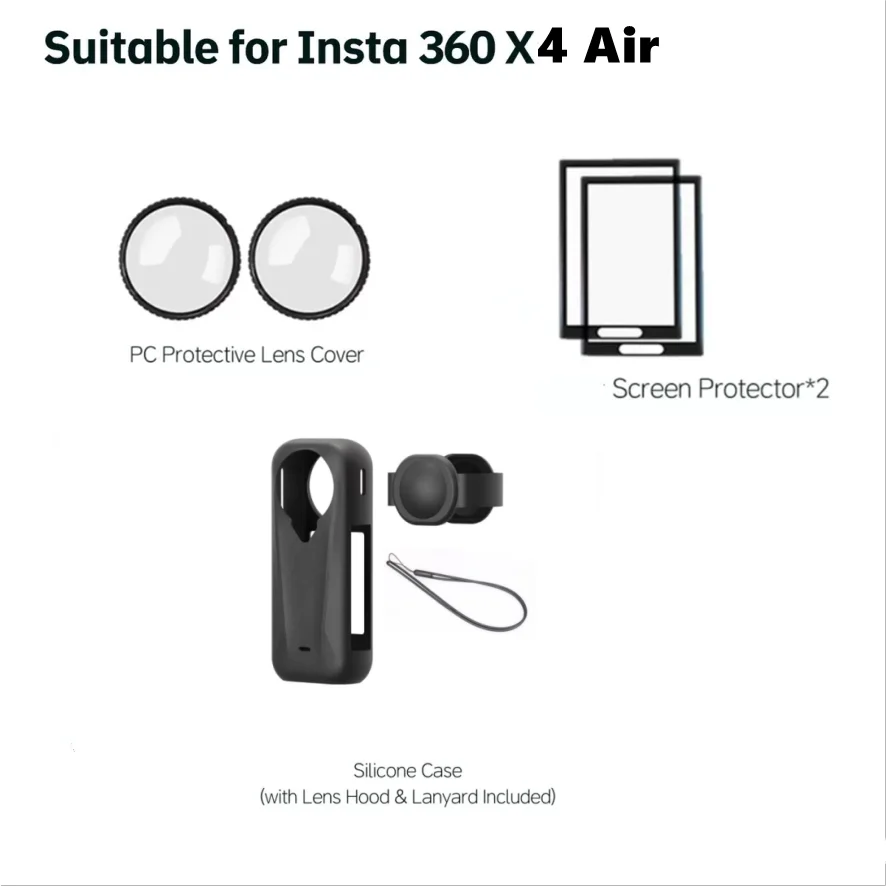 Insta360 X4 Air Accessories Kit – Screen Protector & Lens Guard