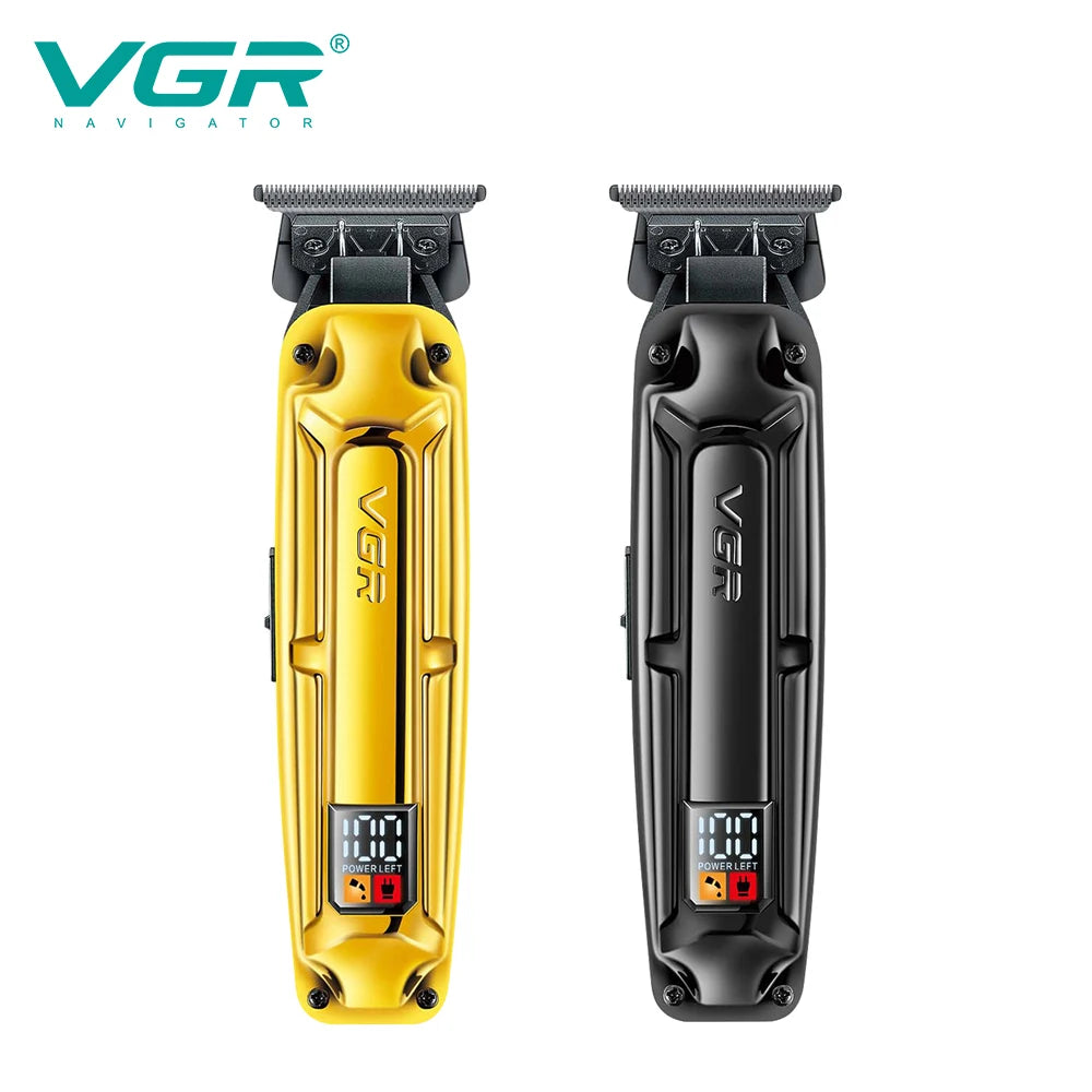 VGR Cross Border Metal Oil Hair clipper Hair Salon Men's electric clipper digital Engraving push white razor V-904 Peaceful Pleasures Health and Wellness