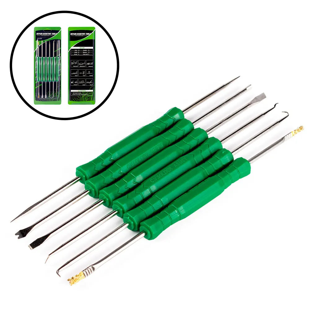 6-Piece PCB Soldering Aid Kit – Desoldering & Board Repair Tools