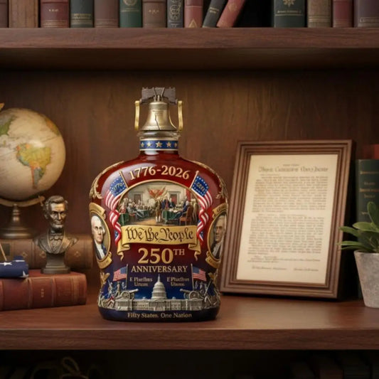 Patriotic Whiskey Decanter High Quality 250TH Anniversary Whisky Bottle Exquisite Embossed Craftsmanship Decoration Wine Bottle Peaceful Pleasures Health and Wellness