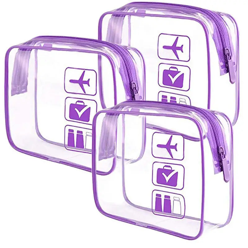 Transparent PVC Makeup Bag for Women Large Capacity Waterproof Handless Travel Toilet Bag Portable Storage Peaceful Pleasures Health and Wellness style D