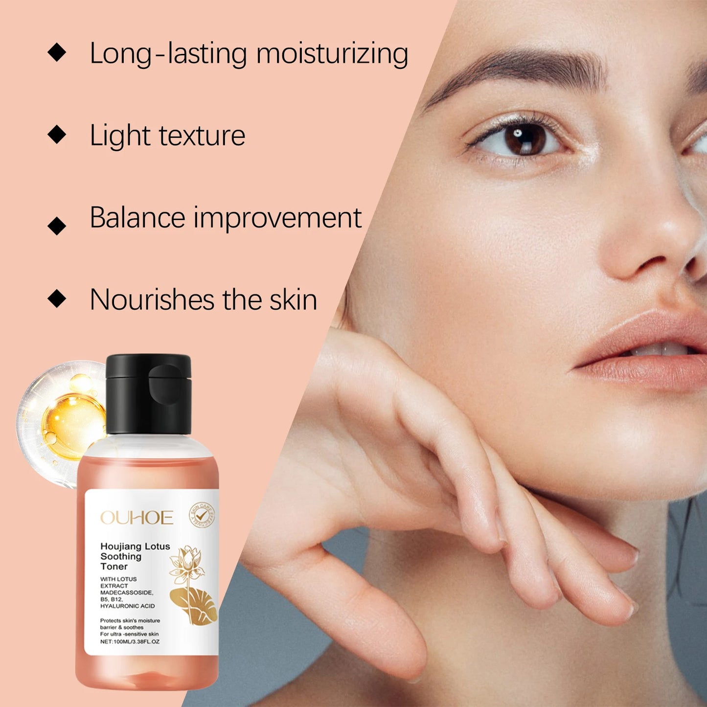 Lotus & Hyaluronic Acid Facial Toner – Pore Refining 100ml
