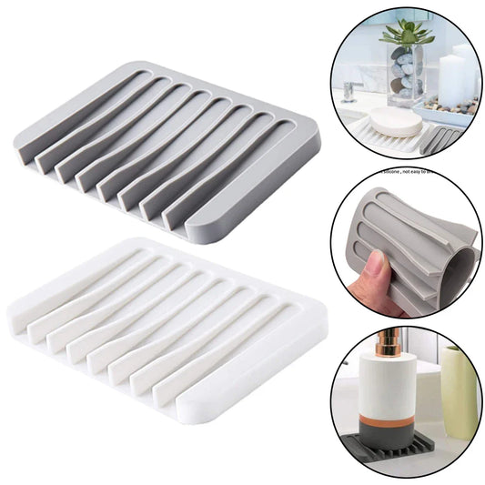 Silicone Self-Draining Soap Dish & Sponge Tray | Kitchen & Bath Silicone Soap Dish Oasis Select
