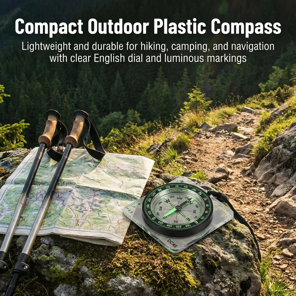 Plastic Compasses Black Serrated Edge Outdoor Navigation Tool Peaceful Pleasures Health and Wellness