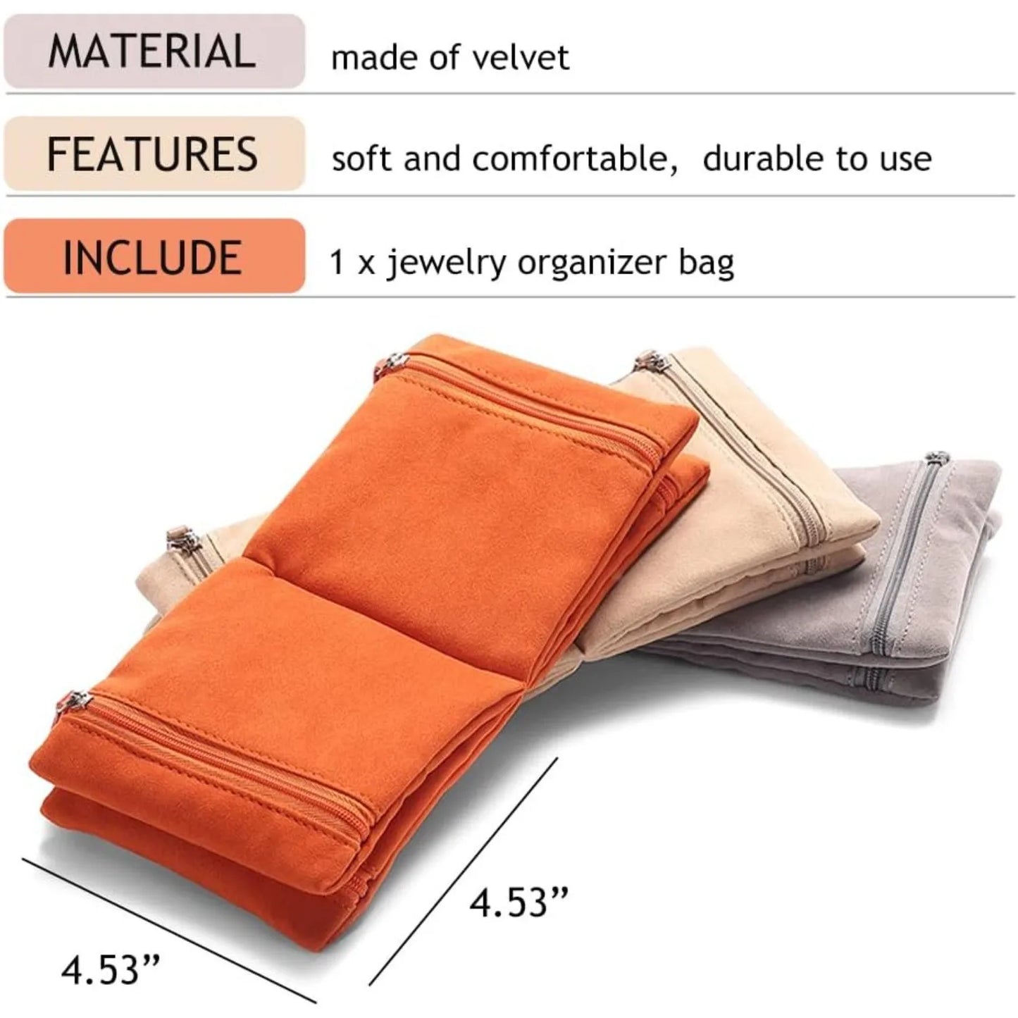 Portable Jewelry Storage Bag | Ring, Necklace & Bracelet Organizer