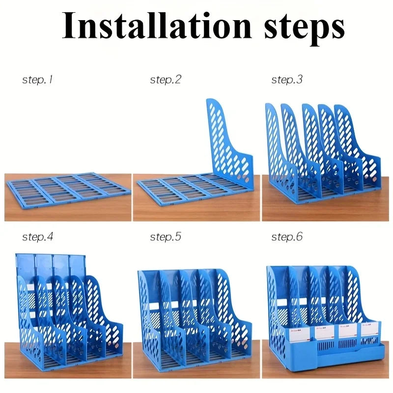 4-Tier Thickened File Rack | Desktop Document Organizer