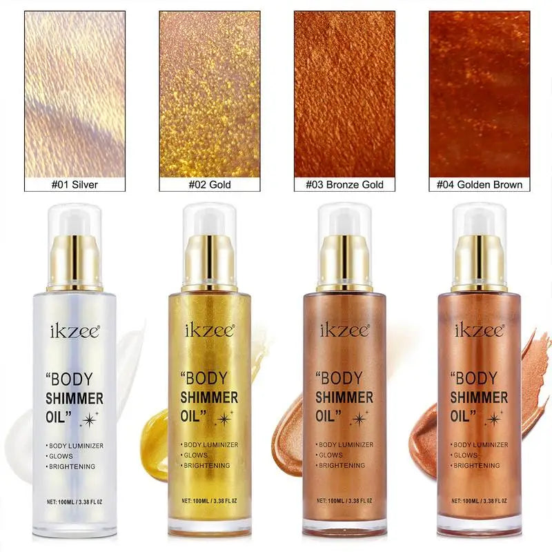 Body Shimmer Oil – Radiant Glow Highlighter Lotion All Skin Tones