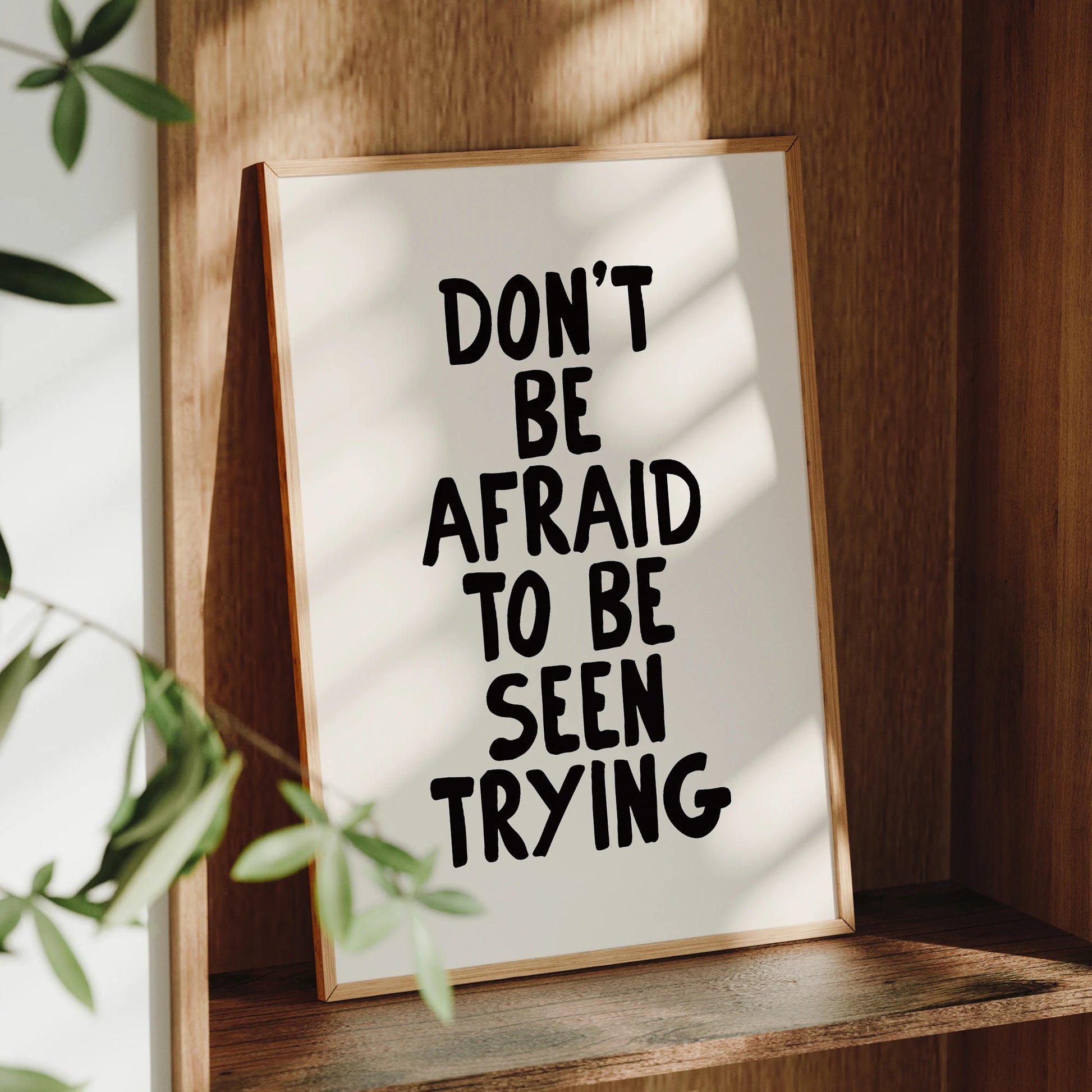 Modern Simple Don't Be Afraid To Be Seen Trying Wall Art Prints Canvas Painting Poster Picture For Living Room Home Decor Peaceful Pleasures Health and Wellness