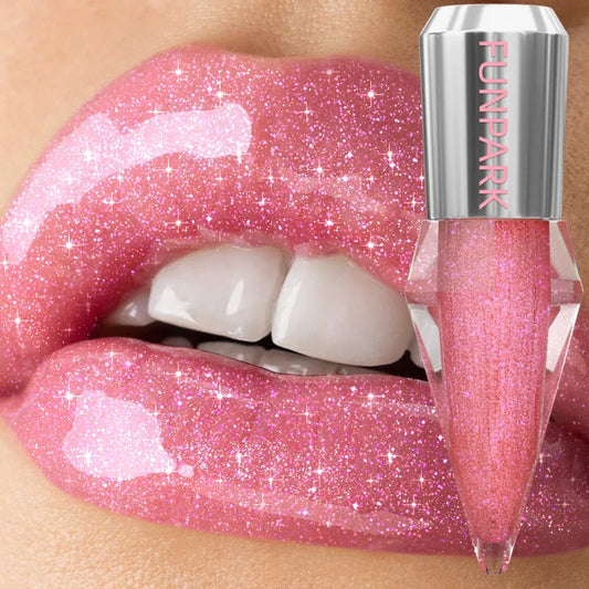 FUNPARK 8-Color Glitter Shimmer Lip Gloss | Diamond Lipstick Glitter Lip Gloss Oasis Select