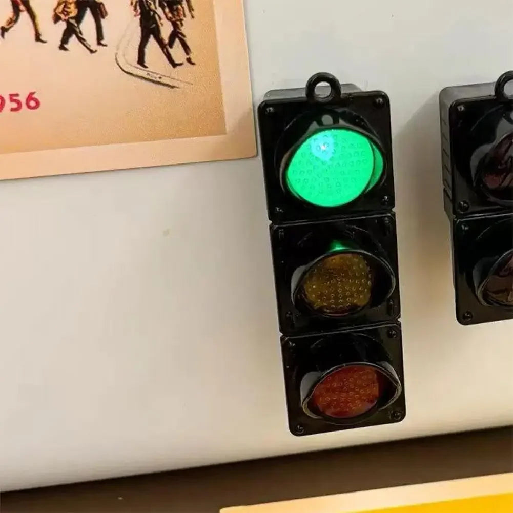 2025 New Traffic Light Magnetic Refrigerator Stickers Traffic Toy Pedestrian Light Creative Magnetic Miniature Decoration Peaceful Pleasures Health and Wellness