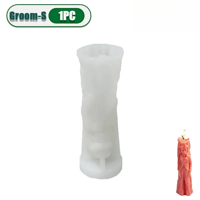 Halloween Skull Ghost Bride Silicone Candle Mold – DIY Craft