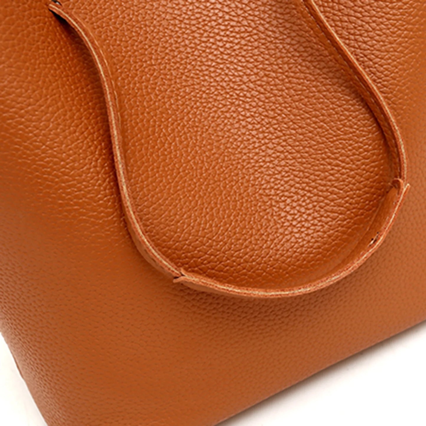 4pcs/set Solid Color Leather Handbags Waterproof Casual Leather Handbags for Women Girls Dating Shopping Peaceful Pleasures Health and Wellness