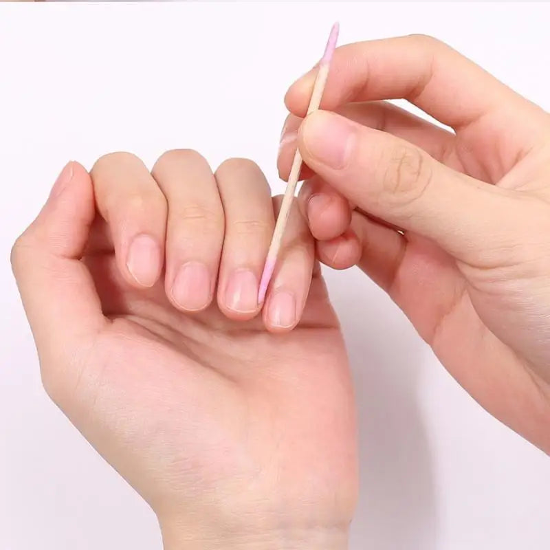 100/200/300/500Pcs Nail Double-Head Wood Swab Cleaning Sticks Purple Dual-Tipped Cotton Head Cleaning Swab Nail Polish Remover Peaceful Pleasures Health and Wellness