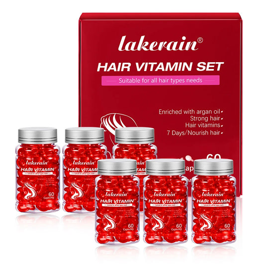 6Pcs Morocco Argan Oil Hair Care Capsules Vitamin Serum Repair Split End Damaged Hair Nourishing Hair Treatment Essential Oil Peaceful Pleasures Health and Wellness
