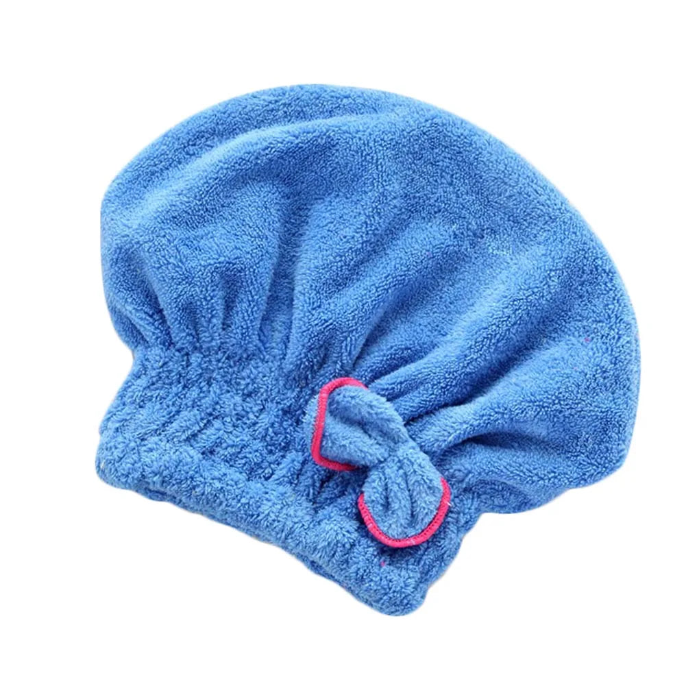 Soft Microfiber Quick Dry Hair Hat for Women Men Unisex Lightweight Towel Turban for Swimming Shower Yoga Peaceful Pleasures Health and Wellness Blue
