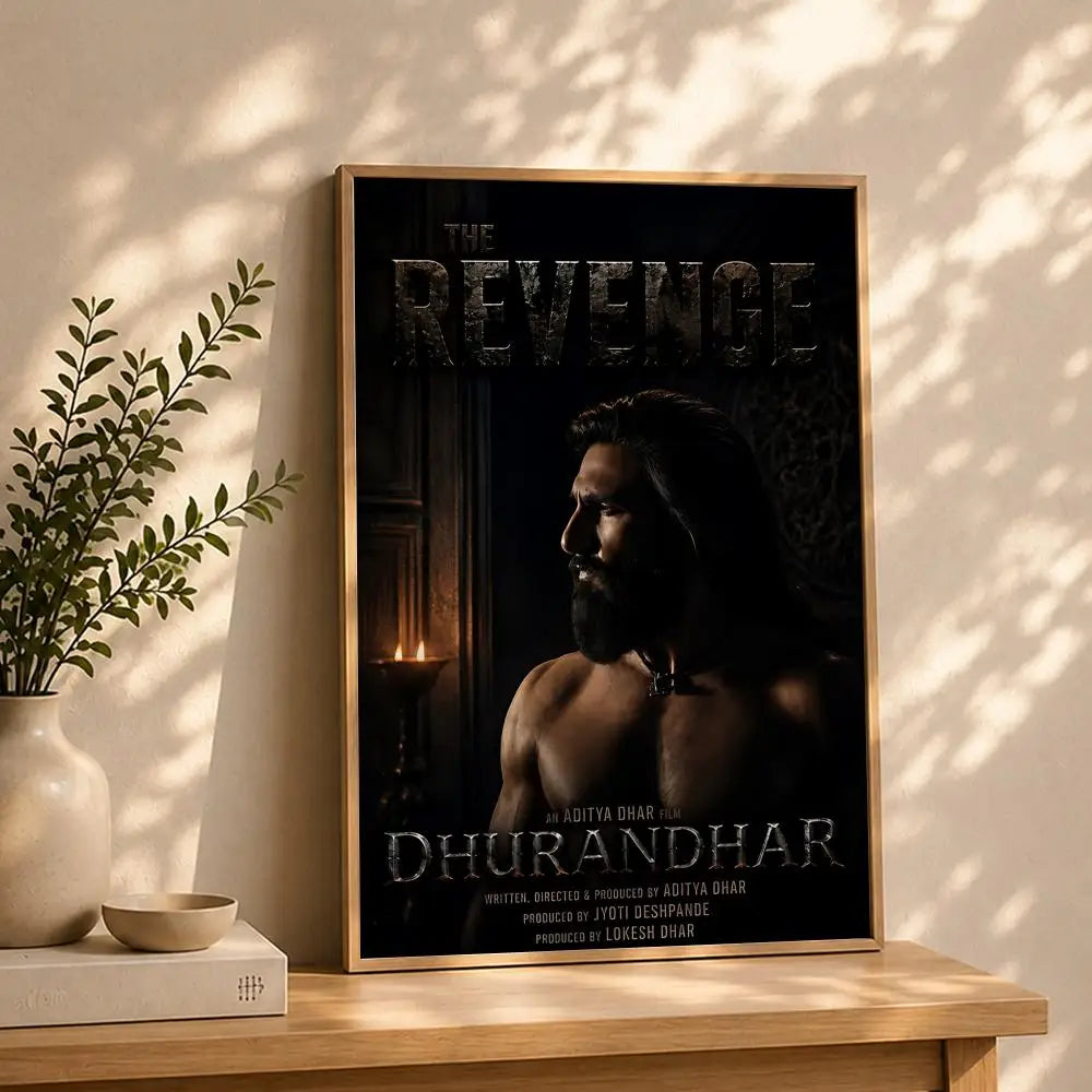 Movie-Dhurandhar 2 Poster HD Self Adhesive Waterproof Wall Art Ideal for Home Office Dorm Bedroom Great Gift Peaceful Pleasures Health and Wellness White5 15X20cmNoframe