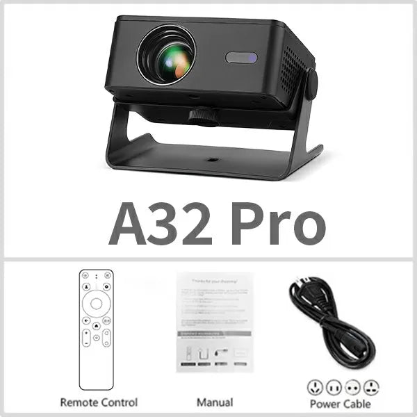 AUN A32 Pro Mini Android Projector | 4K WiFi Home Theater Peaceful Pleasures Health and Wellness A32 Pro 100-240V AU plug