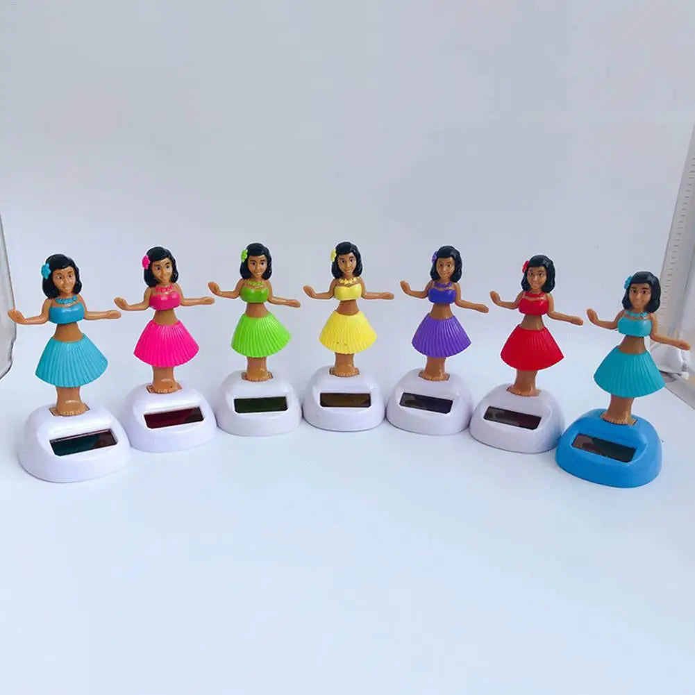 Car Decoration Dancing Doll Car Accessories Solar Power Toy Shaking Head Hawaii Swinging Animated Girl Car Ornament Car-styling Peaceful Pleasures Health and Wellness