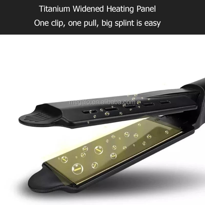Electric Hair Straightener Hair Straightening Bangs Portable Steam Straightener for Home Splint Constant Temperature 4 Gears Peaceful Pleasures Health and Wellness