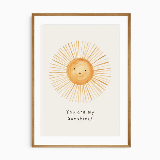 You Are My Sunshine Canvas Wall Art | Kids Room Decor Print Canvas Wall Art Peaceful Pleasures Health and Wellness