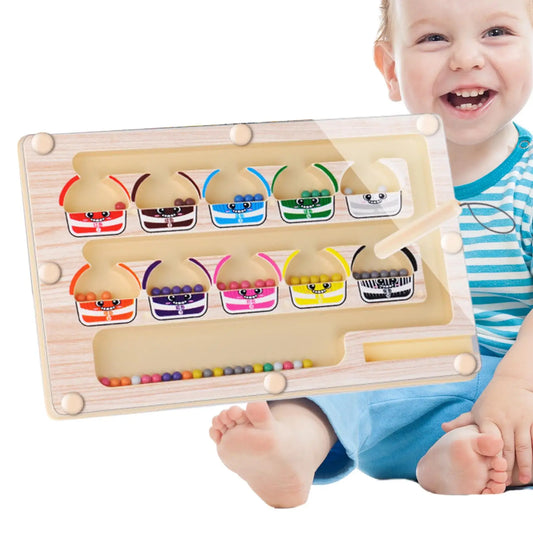 Magnetic Color & Number Maze Board – Toddler Learning Toy Magnetic Maze Puzzle Peaceful Pleasures Health and Wellness