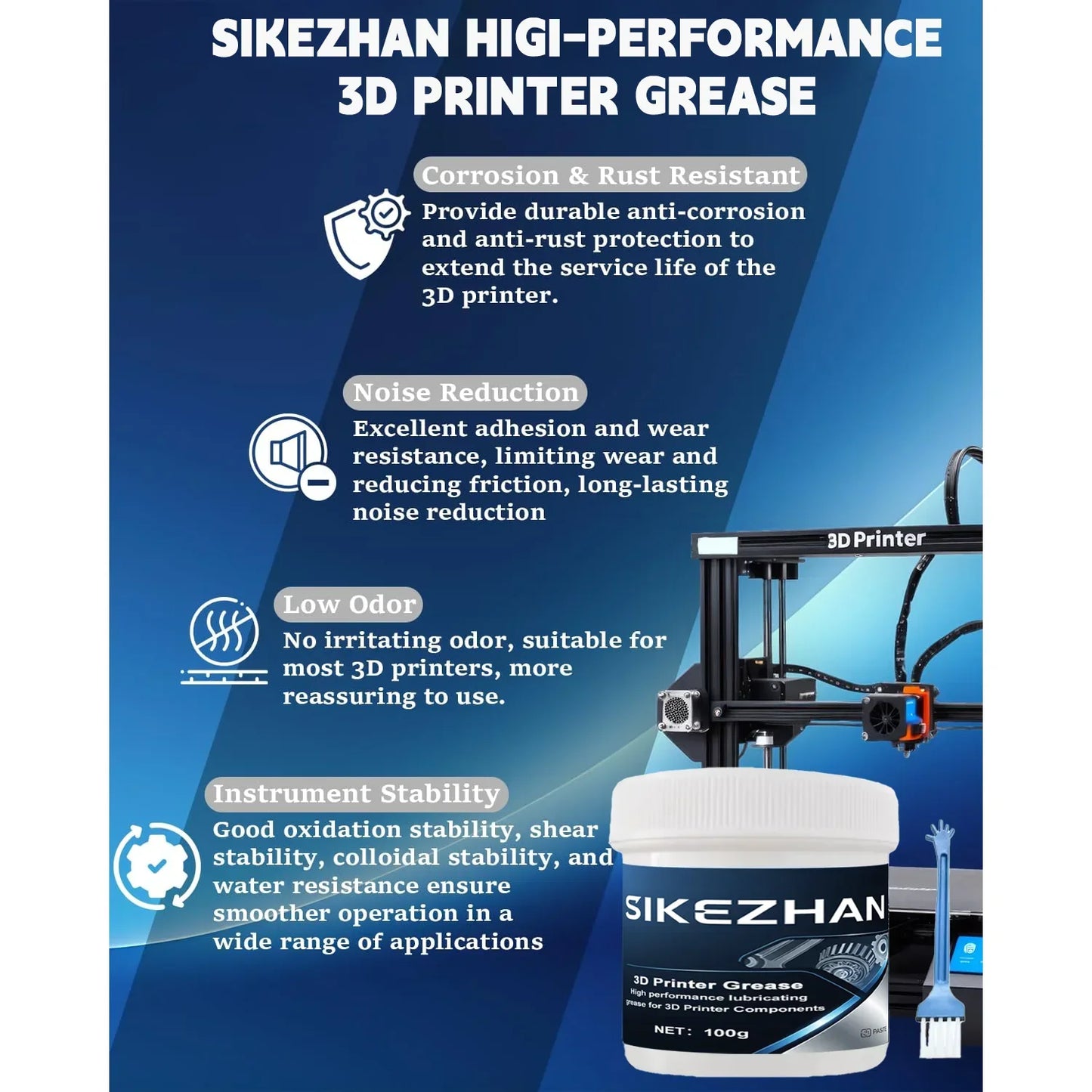 3D Printer Lithium Grease – Lead Screws, Linear Rails & CNC