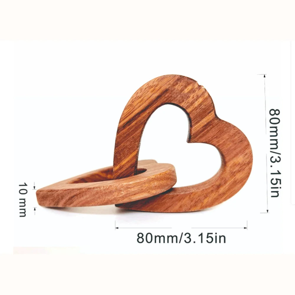 Interlocking Hearts Olive Wood Gift | Wedding & Anniversary