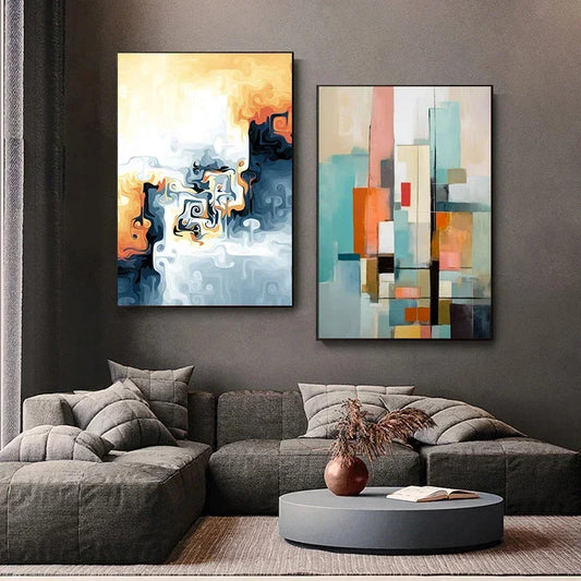 Classic Abstract Wall Art Matte Colour Oil Painting HD Canvas Print Poster Home Decor Living Room Bedroom Decorative Painting Peaceful Pleasures Health and Wellness