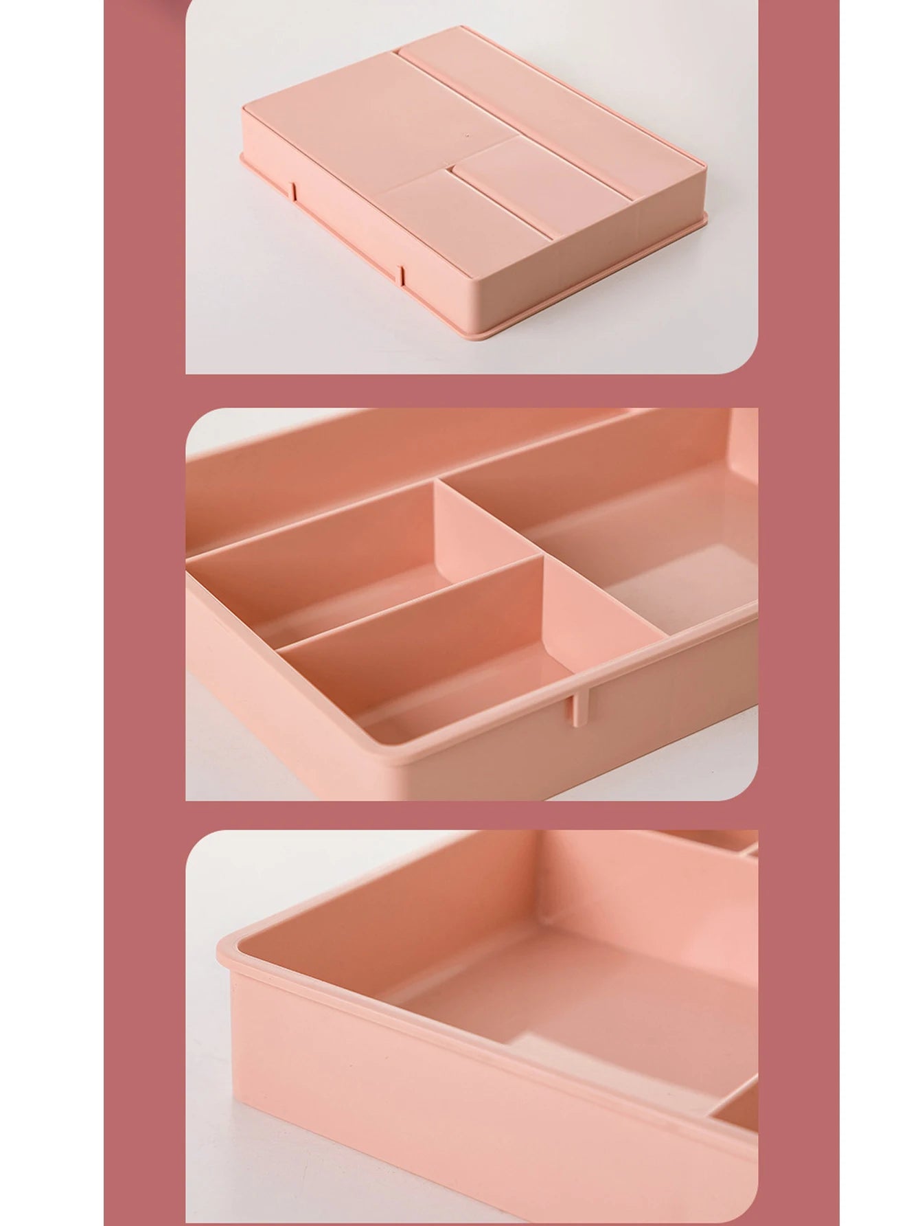 1Pcs Desk Drawer Organizer Stackable Multi-cell Storage Box Tray Dressing Table Jewelry Makeup Organizer For Home Office Peaceful Pleasures Health and Wellness
