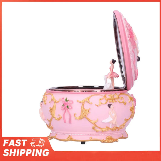 Decoration Music Box Exquisite LED Figurine Rotation Home Girls Peaceful Pleasures Health and Wellness