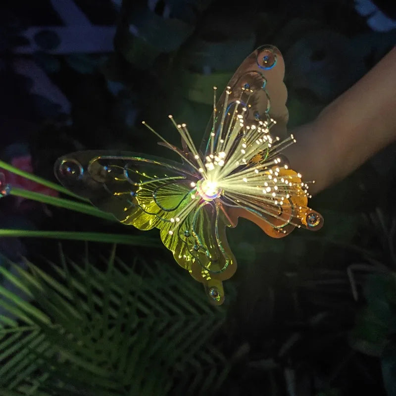 Solar Butterfly Fiber Optic Garden Light – Waterproof Path Decor