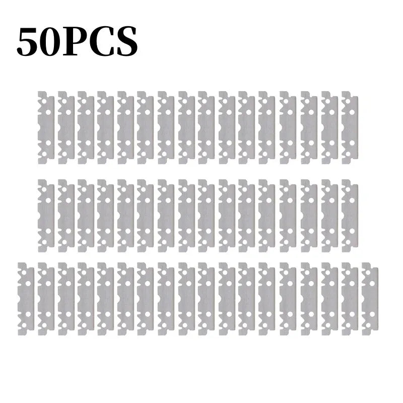 100-Pack Single-Sided Stainless Steel Razor Blades for Barbers