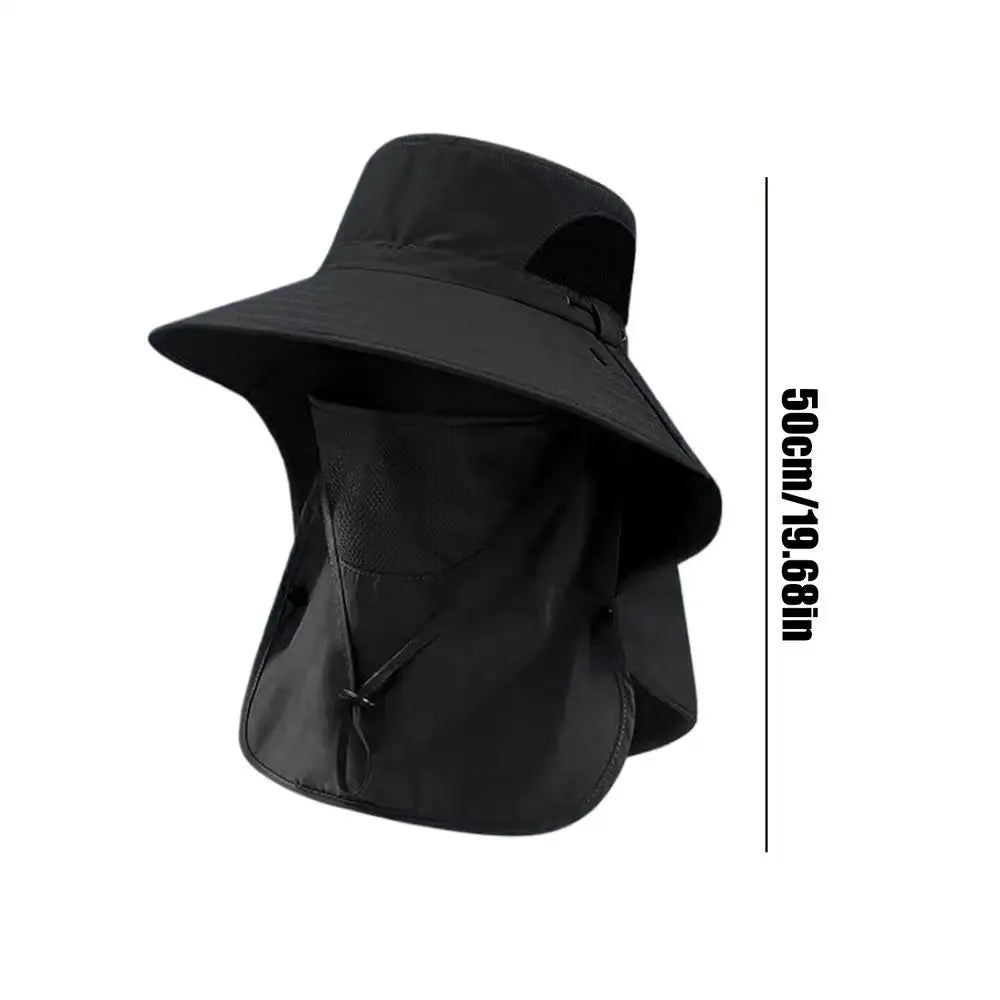 UV Sun Hat with Neck Flap – Unisex Fishing & Hiking Cap