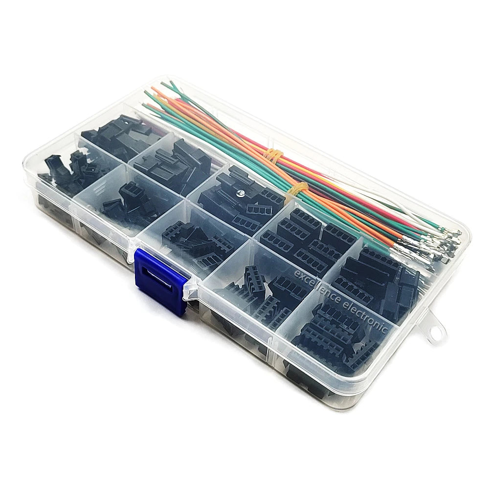 JST SM 2.54mm Male & Female Connector Kit with 22AWG Pre-Crimped Wire SM2.54 2/3/4/5/6 Pin Housing Adapter Cable Connector Peaceful Pleasures Health and Wellness