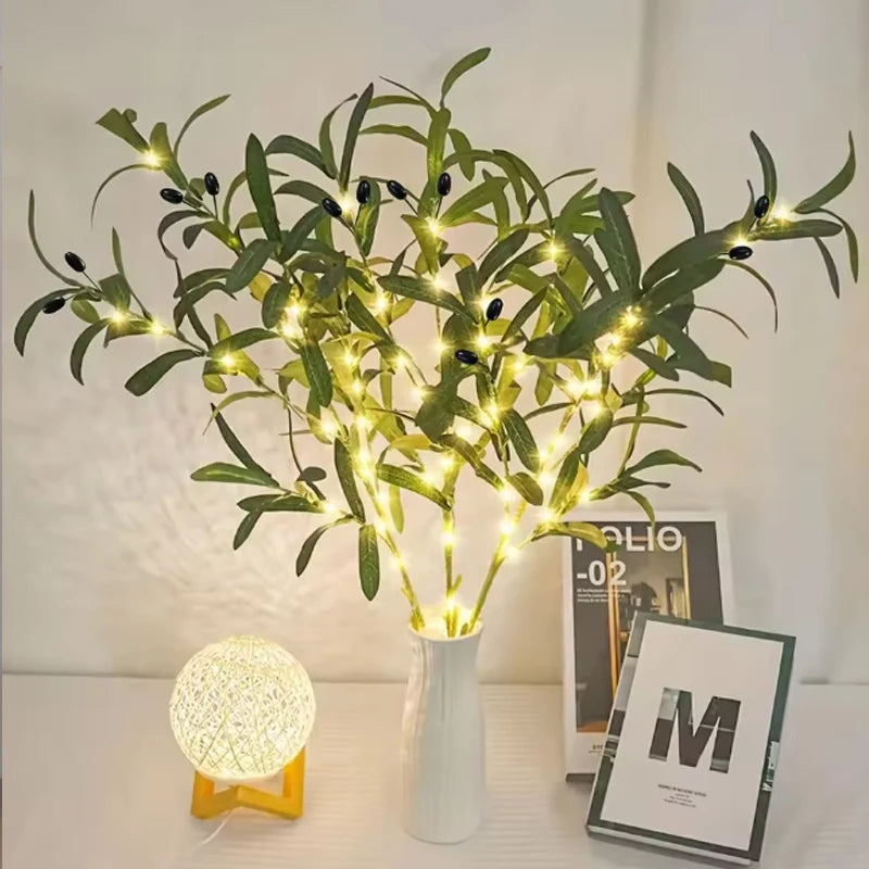 Olive Branch String Lights | Battery Powered Indoor Fairy Light