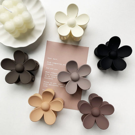 Flower Shark Hair Clips – Set of 6 Large Premium Clips Hair Accessories Peaceful Pleasures Health and Wellness 6pcs