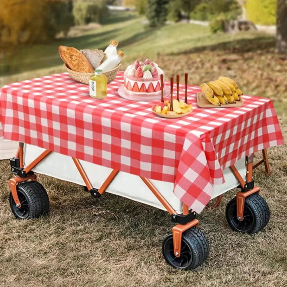 Camping Mat Outdoor Foldable Picnic Mat Waterproof Moisture-proof Classic Plaid Hike Mat with Nails Disposable Camping Table Mat Peaceful Pleasures Health and Wellness