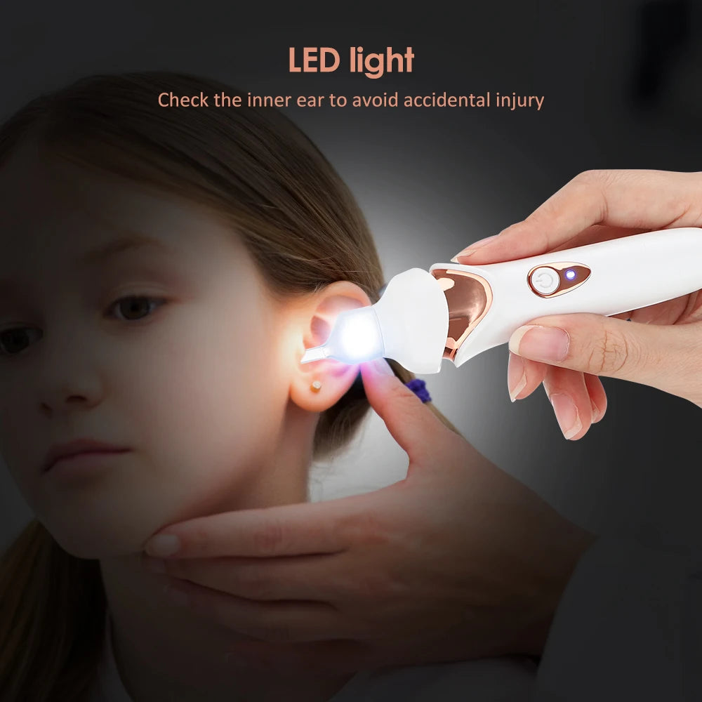 Electric Ear Pick With Light Ear Wax Suction Device for Children Elderly Ear Spoons Canal Cleaning Tools Rechargeable Earpicking Peaceful Pleasures Health and Wellness